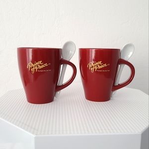 Prince of Peace cups mugs with spoons sets